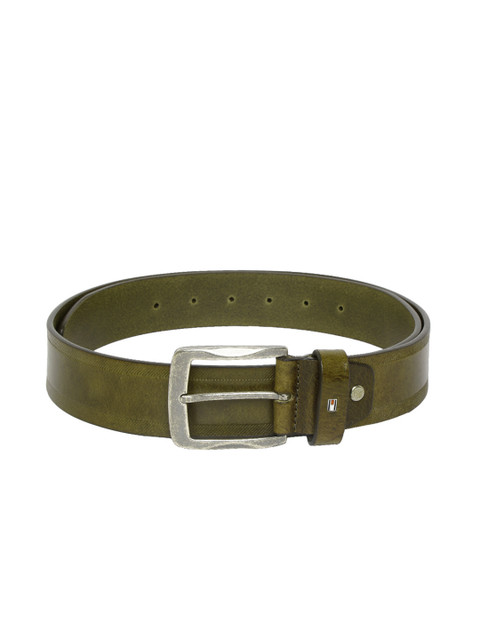 

Tommy Hilfiger Men Olive Green Solid Leather Belt