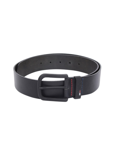 

Tommy Hilfiger Men Black Solid Leather Belt