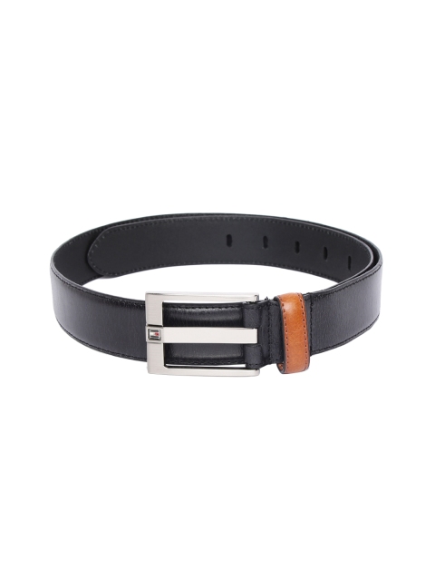 

Tommy Hilfiger Men Black Solid Leather Belt