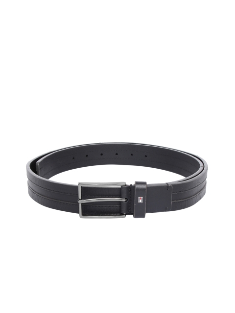 

Tommy Hilfiger Men Black Solid Leather Belt