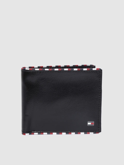 

Tommy Hilfiger Men Black Solid Leather Two Fold Wallet