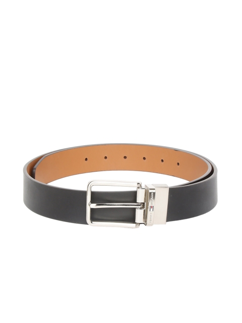 

Tommy Hilfiger Men Black & Tan Brown Reversible Leather Belt