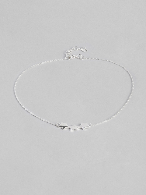 

Accessorize Silver-Toned Sterling Silver Star Anklet