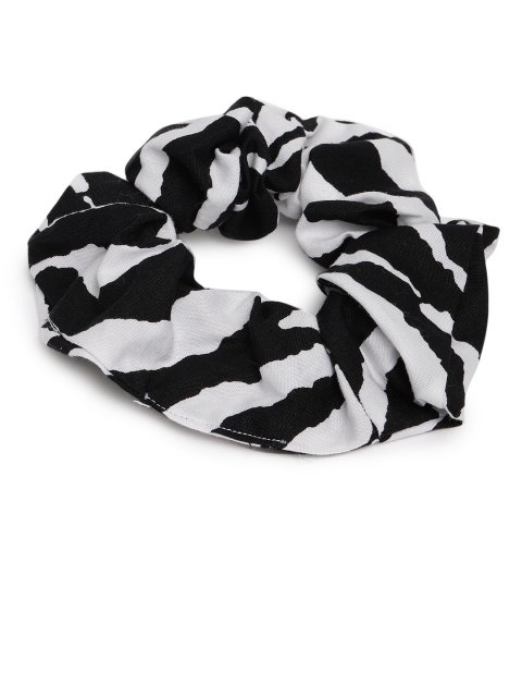 

Accessorize Black & White Zebra Print Oversized Ponytail Holder