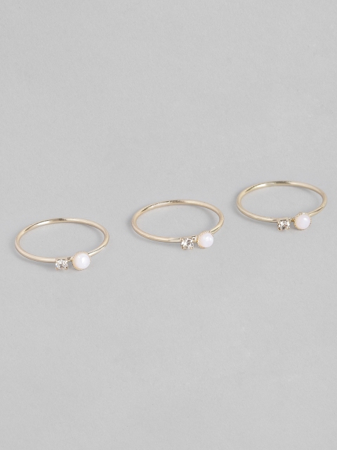 

Accessorize Women Set of 3 Gold-Toned Finger Rings