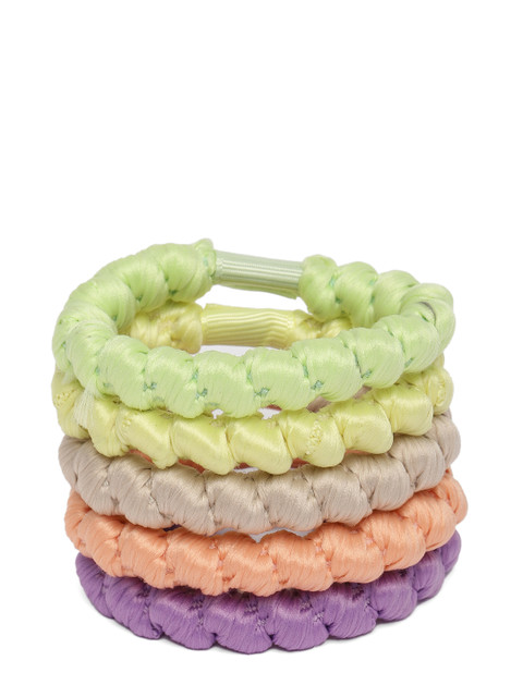 

Accessorize Set of 5 Chunky Ponytail Holders, Purple