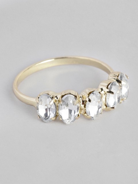 

Accessorize Women Gold-Toned Studded Finger Ring