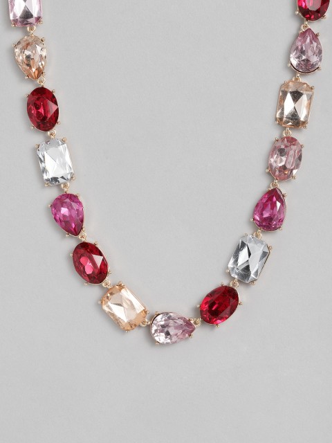 

Accessorize Multicoloured Ombre Gem Shape Collar Necklace, Pink