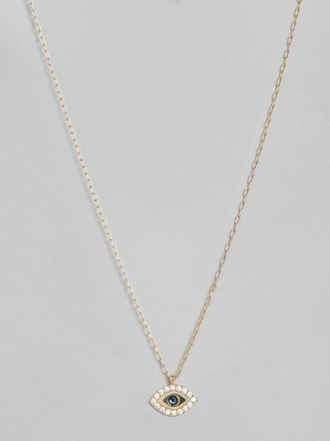 

Accessorize Gold-Toned Z Evil Eye Pendant With Chain