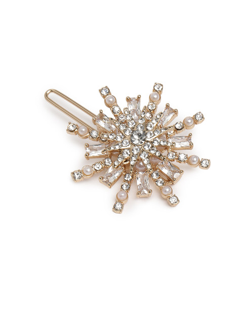 

Accessorize Gold-Toned CZ Studded French Barrette