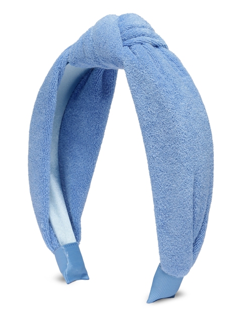 

Accessorize Blue Wide Knot Towelling Hair Band