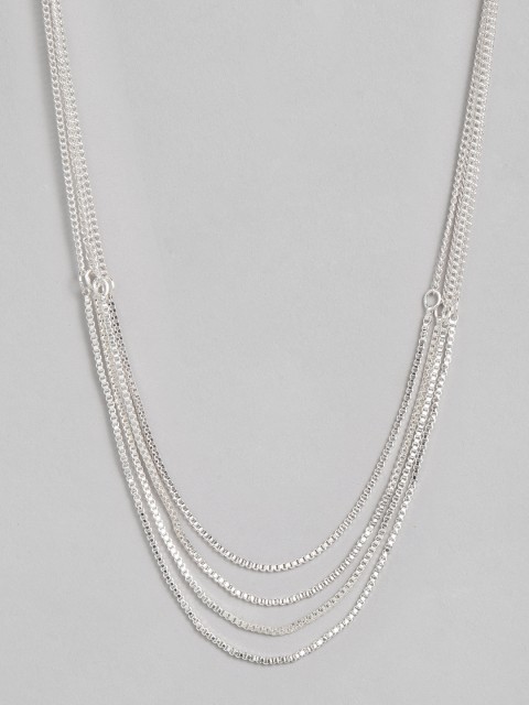 

Accessorize Silver-Toned Delicate Layered Box Chain Necklace