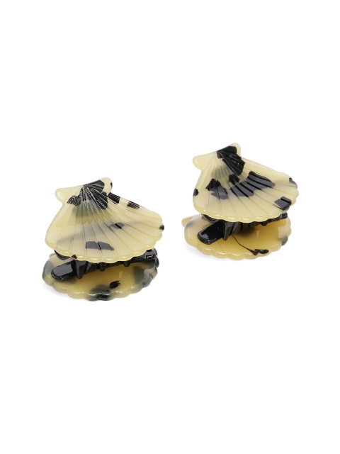 

Accessorize Beige And Black Pack of 2 Tort Shell Claw Clip