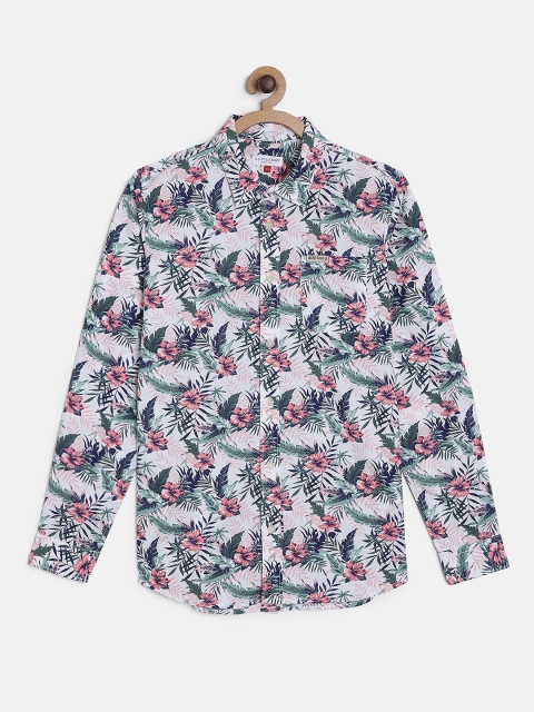 

U.S. Polo Assn. Kids Boys Multicoloured Regular Fit Printed Casual Shirt, Multi