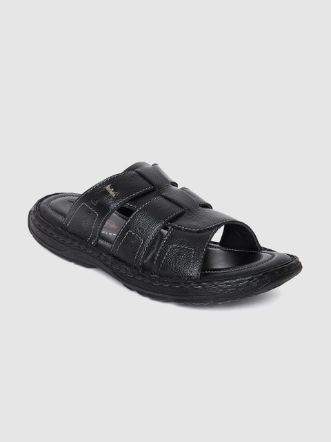 

Lee Cooper Men Black Leather Comfort Sandals