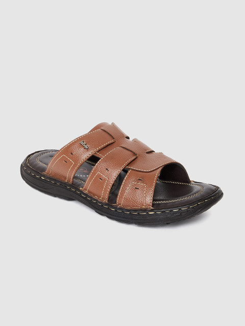 

Lee Cooper Men Brown Leather Comfort Sandals