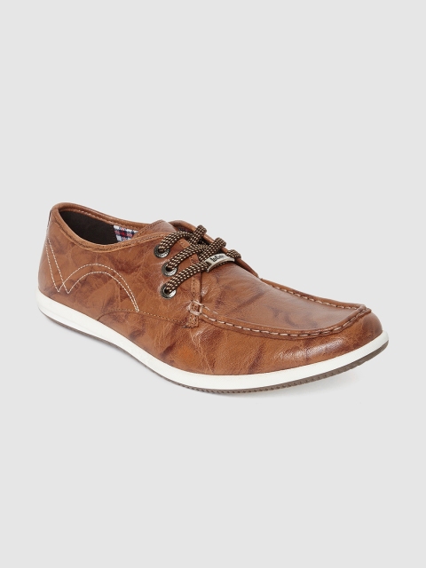 

Lee Cooper Men Tan Brown Shaded Leather Derbys