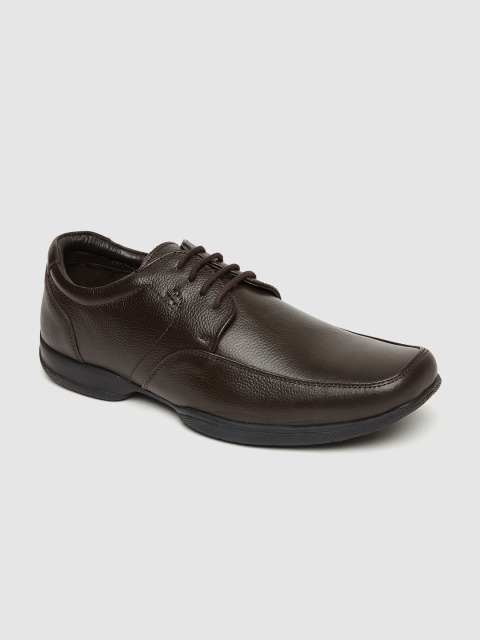 

Lee Cooper Men Coffee Brown Solid Leather Formal Derbys