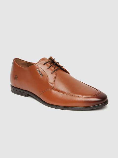 

Lee Cooper Men Tan Brown Solid Leather Formal Derbys