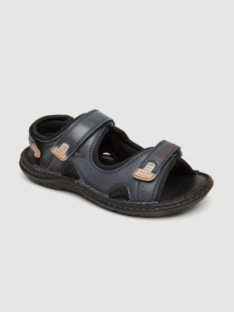 

Lee Cooper Men Navy Blue Leather Comfort Sandals