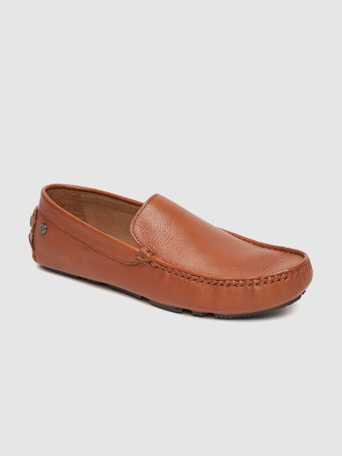

Lee Cooper Men Tan Brown Leather Driving Shoes