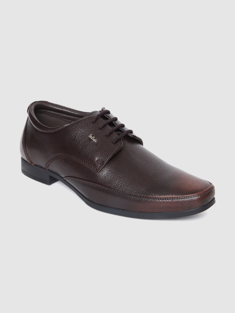 

Lee Cooper Men Coffee Brown Solid Leather Formal Derbys