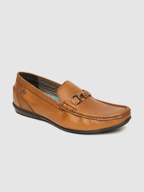 

Lee Cooper Men Tan Brown Solid Leather Loafers