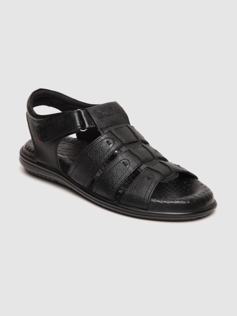 

Lee Cooper Men Black Leather Fisherman Sandals