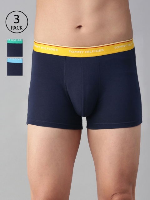 

Tommy Hilfiger Men Pack of 3 Navy Blue Solid Trunk A9AB4177