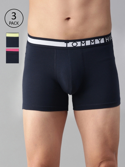 

Tommy Hilfiger Men Pack of 3 Navy Blue Solid Trunk P0AB4119
