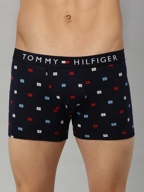 

Tommy Hilfiger Men Navy Blue Printed Trunks P0AB4138