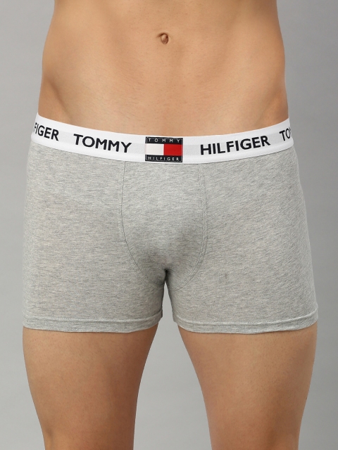

Tommy Hilfiger Men Grey Solid Trunks P0AB4130