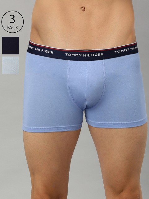 

Tommy Hilfiger Men Pack of 3 Solid Trunks P0AB4110, Navy blue