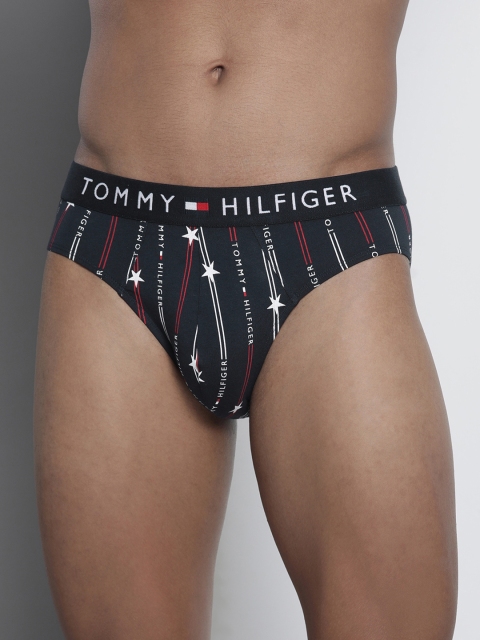 

Tommy Hilfiger Men Navy Blue & White Striped Briefs - P0AB1128-MU_DEL1