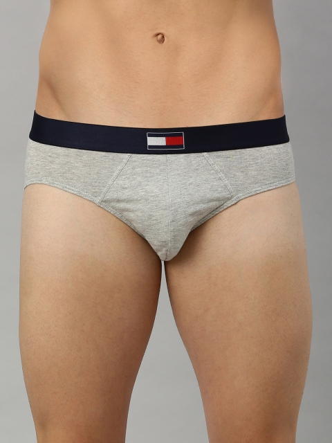

Tommy Hilfiger Men Grey Melange Solid Brief P0AB1112