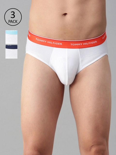 

Tommy Hilfiger Men Pack of 3 White Solid Briefs P8AB4142