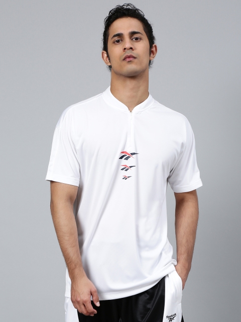 

Reebok Classic Men White Solid Soccer Jersey T-Shirt