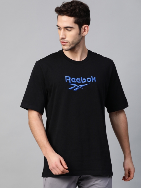 

Reebok Classic Unisex Black Premium Vector Embroidered T-Shirt
