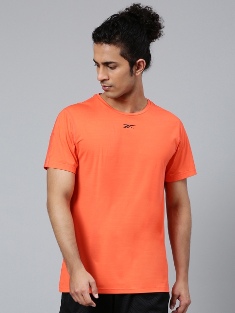 

Reebok Men Orange Solid Training Activchill Move T-Shirt