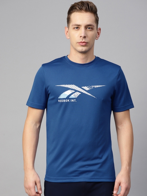 

Reebok Men Blue Graphic Print Training Graphic Tee 2 T-Shirt
