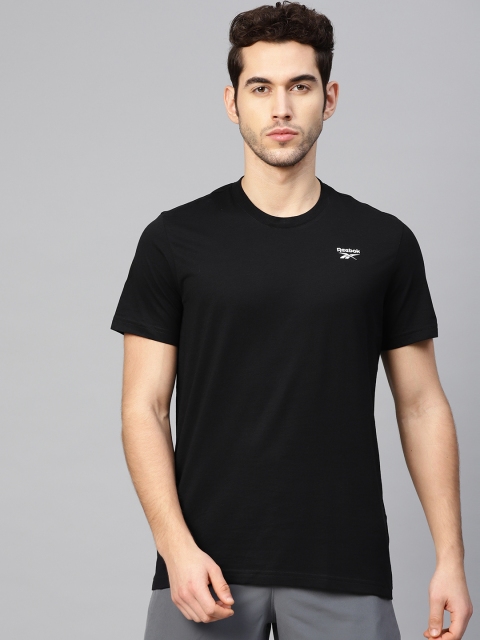 

Reebok Men Black Solid Essentials Classic Training T-shirt