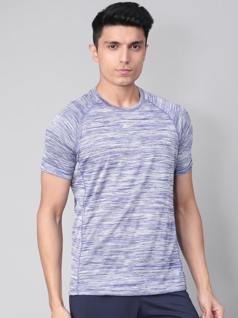 

Reebok Men Blue Self-Design Workout Training T-shirt