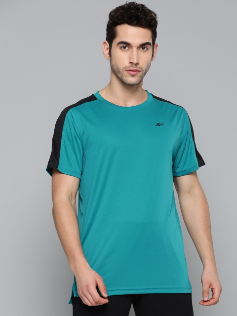 

Reebok Men Blue Work Out Ready Tech Solid Training T-Shirt