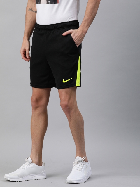 

Nike Men Black Solid Regular Fit Dri-Fit Training Sports Shorts