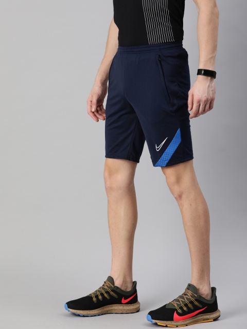 

Nike Men Navy Blue Solid Regular Fit Football Shorts