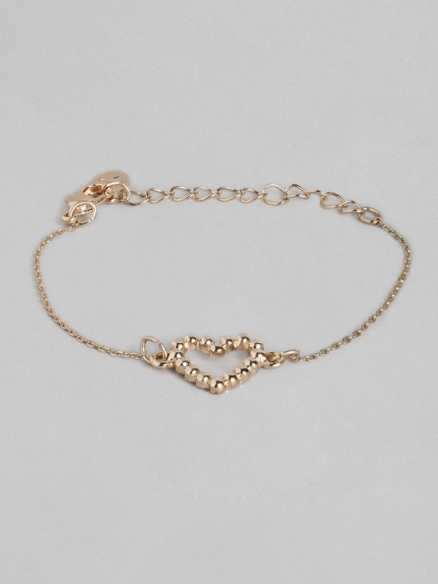 

Accessorize Gold-Toned Heart Shaped Charm Bracelet