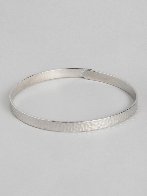 

Accessorize Silver-Toned Hammered Bangle-Style Bracelet