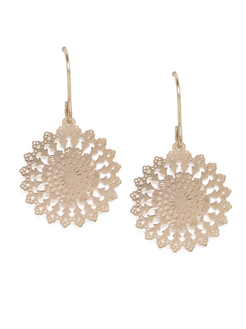 

Accessorize Gold-Toned Floral Filigree Drop Earrings