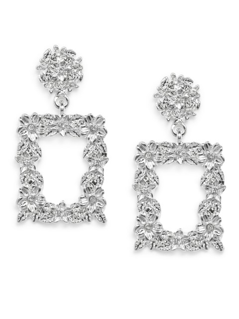 

Accessorize Silver-Toned Square Drop Earrings