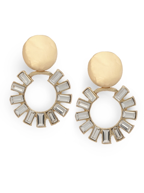 

Accessorize Gold-Toned Floral Clip-On Drop Earrings